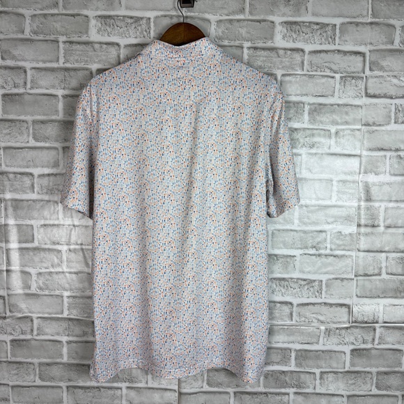 Peter Millar Summer Comfort Cocktail AOP Performance Golf Polo Men XL Stock Farm - Picture 5 of 8